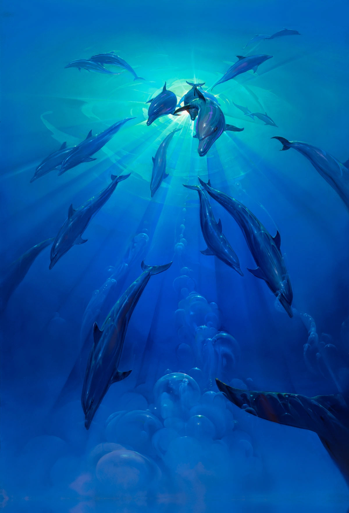 Freedom by John Pitre, complete painting with artist signature